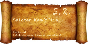 Salczer Kamélia névjegykártya
